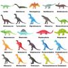 168 Pcs Mini Dinosaur Figure Toys - Realistic Plastic Dinosaur Set for Kids Children Toddler Learning Educational, Goody Bag, Party Supplies, Pinata Stuffers Easter Eggs Easter Basket Filler view 4