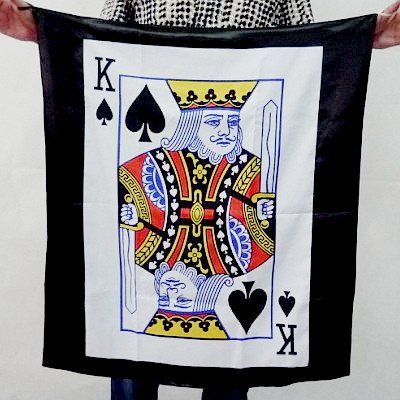 SUMAG Pocket to Pocker Card (Spade K) Bag to Streamer Magic Tricks Appear Disappear Magic Stage Party Gimmick Illusion Props Comedy