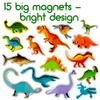 Dinosaur Magnets - Fridge Magnet for Kids -15 Large Fridge Magnets for Toddlers -Refrigerator Magnet for Children - Baby Magnetic Animal - Toddler Toys Magnetic Baby Toys view 3