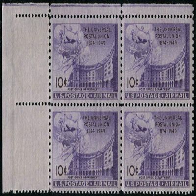 1949 Universal Postal Union Set of 4 x 10 US Postage Stamps New US# C42
