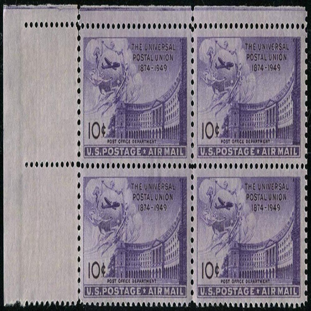 1949 Universal Postal Union Set of 4 x 10 US Postage Stamps New US# C42