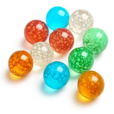 ARSUK Large Glass Shooter Marbles for Decoration 25mm/1 inch 10pcs Assorted Colour Marble Game, Marble Run Accessories Learning and Recreational, Sports & Outdoor Play (10pcs Glowinthe Dark Marbles)