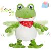Houwsbaby 12 Green Frog Toy Croaking Frog Musical Stuffed Animal Frolick Froggy Shaking and Waving Electronic Interactive Animate Plush Toy Birthday Holiday Present view 1