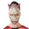 Atosa 62381 Devil Mask with Horns and Teeth, Fuchsia view 1
