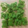 1" Miniature Christmas Green Flocked Teddy Bear (Pack of 12) view 2