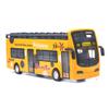 Ailejia Bus Toy Sightseeing Double Decker City Bus Open Top Model Die-Cast Metal Toy Cars Toy Die Cast Pull Back Vehicles Mini Model Car Lights and Music (Yellow) view 1