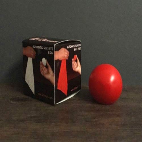 SUMAG Perfect Automatic Silk to Ball Magic Tricks Magician Stage Illusion Gimmick Prop Metalism New Version Magic (Red)