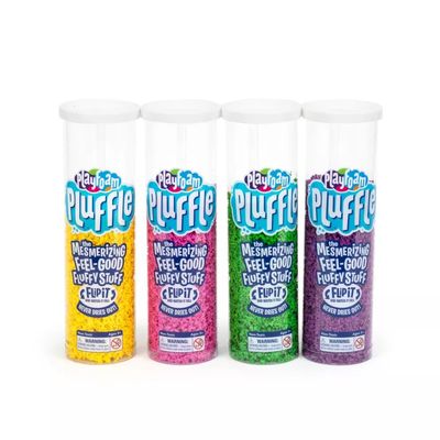Educational Insights Pluffle 4-Pack - Sensory Bin Foam Set, No Mess Alternative to Sand Toys & Slime for Toddlers, Fun Sensory Table Filler for Home or Classroom, Gift for Kids Ages 3+