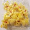 1" Miniature Flocked Teddy Bears with Red Bow Tie, Pack of 12 (Yellow) view 2