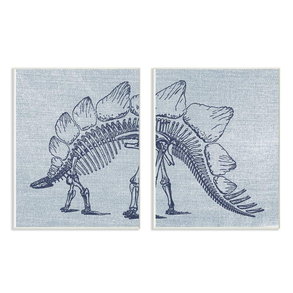Kids Dinosaur Bones Animal Blue Design