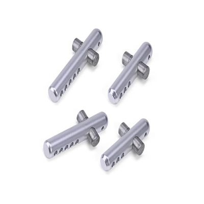 1/8 OUTCAST 6S BLX/NOTORIOUS 6S BLX Upgrade Parts Aluminum + Stainless Steel Front + Rear Body Post - 4Pc Set Silver