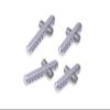 1/8 OUTCAST 6S BLX/NOTORIOUS 6S BLX Upgrade Parts Aluminum + Stainless Steel Front + Rear Body Post - 4Pc Set Silver view 1