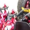 1/8 OUTCAST 6S BLX/NOTORIOUS 6S BLX Upgrade Parts Aluminum + Stainless Steel Front + Rear Body Post - 4Pc Set Silver view 3