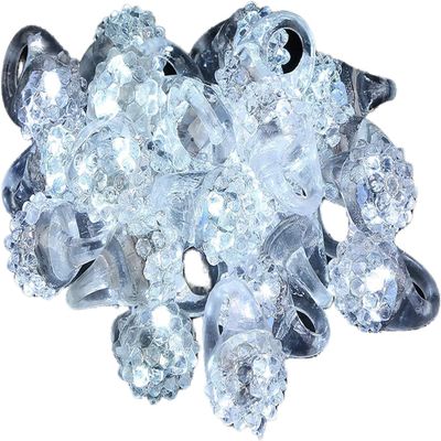 C&H Solutions Shining White Clear LED Flashing Jelly Bumpy Finger Rings (96 Ct)