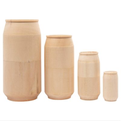 Golden Cockerel Blank Nesting Can 4pc./4" Stacking Chubby 8oz. Soda Can Matryoshka