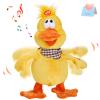 Houwsbaby 12'' Electronic Squawking Duck Toy,Electronic Quacking Musical Duck Stuffed Animal,Interactive Walking Singing Waving Duck Plush Toy Present for Kids Boys Girls Holiday Birthday view 1