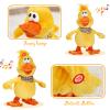 Houwsbaby 12'' Electronic Squawking Duck Toy,Electronic Quacking Musical Duck Stuffed Animal,Interactive Walking Singing Waving Duck Plush Toy Present for Kids Boys Girls Holiday Birthday view 4