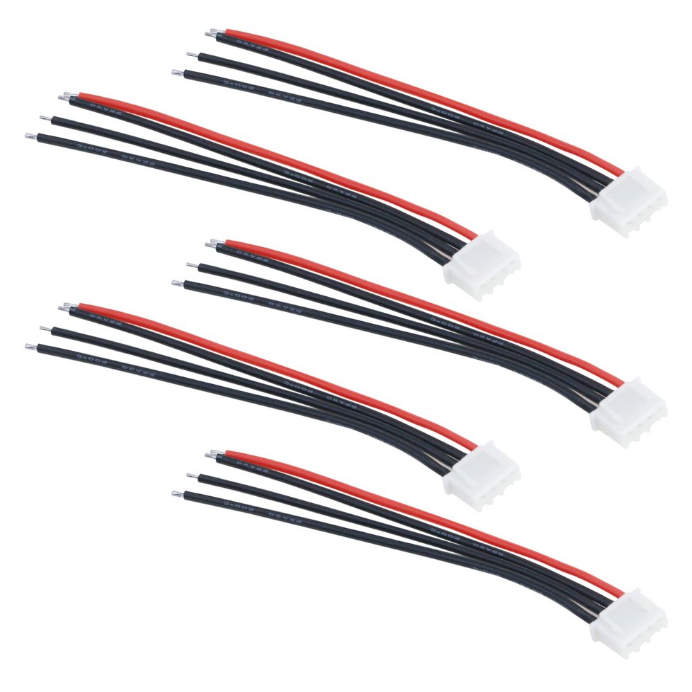 Antrader 5pcs JST-XH 3S Balance Plug Extension Cable Charger Connector 22AWG for Rechargeable RC Drone, 11.1V, 3.9-inch