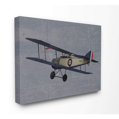 The Kids Room by Stupell Kids Military Plane Blue Design Decorative Wall Hangings, Multi-Color