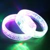 DAOKEY Flashing LED Light up Bracelets, Colorful Blinking Glow Wristbands Party Favors Toys Supplies for Birthday, Parties, Carnivals, Clear Case 12 Pack view 3