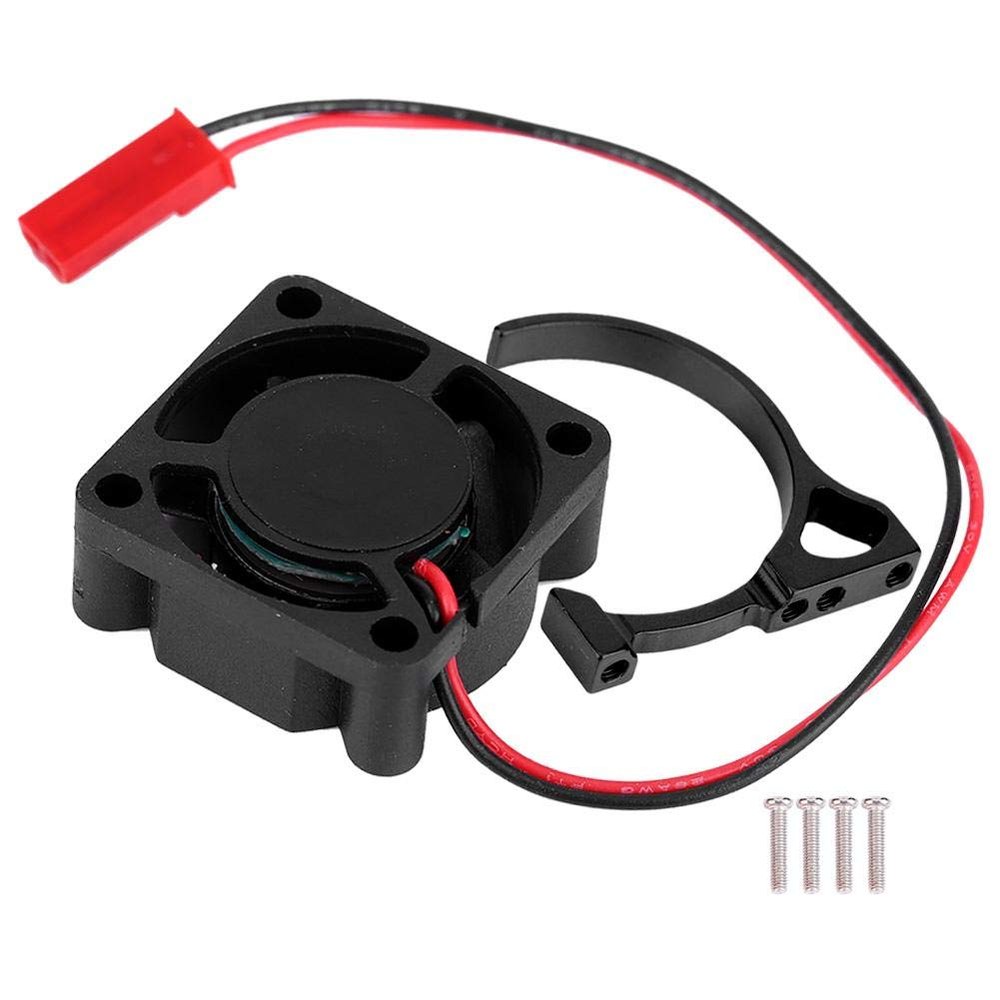 Dilwe RC Motor Heat Sink with Cooling Fan, 540 550 Engine Fin Heatsink for RC 1/10 Motor(N10294BL)