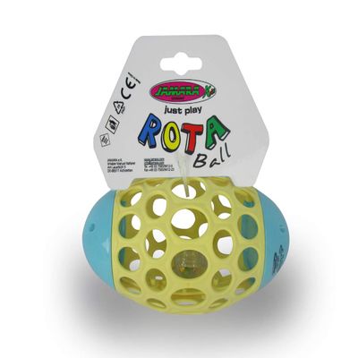 JAMARA Rota Ball Cream 460469 Softball with Geometric Holes, Rotating Plastic Ball, Promotes Motor Skills and Imaginative Play