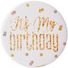 Glamorous Rose Gold Glitz It's My Birthday Badge (13cm) - Dazzling Celebration Accessory to Stand Out on Your Special Day - 1 Pc view 2