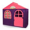 JAMARA 460498 Little Home Playhouse Made of Robust Plastic, Assembly, Sturdy Plug-in System, Easy to Clean, Suitable for Indoor and Outdoor Use, Door/Window Can Be Open, Curtains, Purple view 1