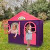 JAMARA 460498 Little Home Playhouse Made of Robust Plastic, Assembly, Sturdy Plug-in System, Easy to Clean, Suitable for Indoor and Outdoor Use, Door/Window Can Be Open, Curtains, Purple view 2