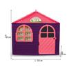 JAMARA 460498 Little Home Playhouse Made of Robust Plastic, Assembly, Sturdy Plug-in System, Easy to Clean, Suitable for Indoor and Outdoor Use, Door/Window Can Be Open, Curtains, Purple view 3