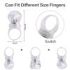 DAOKEY LED Light up Rings, Colorful Led Bumpy Plastic Diamond Rings Toys for Birthday Bachelorette Bridal Shower Gatsby Party Favors, Clear Case 30 Pack view 2