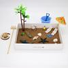 Beach Zen Garden Accessories Kit - Desktop Beach Fairy Garden Kit Sandbox Decor Tools Bamboo Rake Ornament Decoration Office Stress Relief Toys Therapy Man Woman Father Mather Meditation Zen Gifts view 2