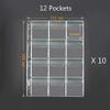 12 Pocket Coin Pages, 10 Sheets Plastic Coin Holders Stamp Collector Supplies for Coin Stamp Currency Collection view 2