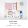 1:18 Scale Cool Beans Boutique Miniature Dollhouse DIY Kit - Family Room with Blue Piano and Dust Cover (English Manual) view 4