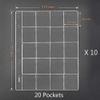 20 Pocket Coin Pages, 10 Sheets Plastic Coin Holders Stamp Collector Supplies for Coin Stamp Currency Collection view 2