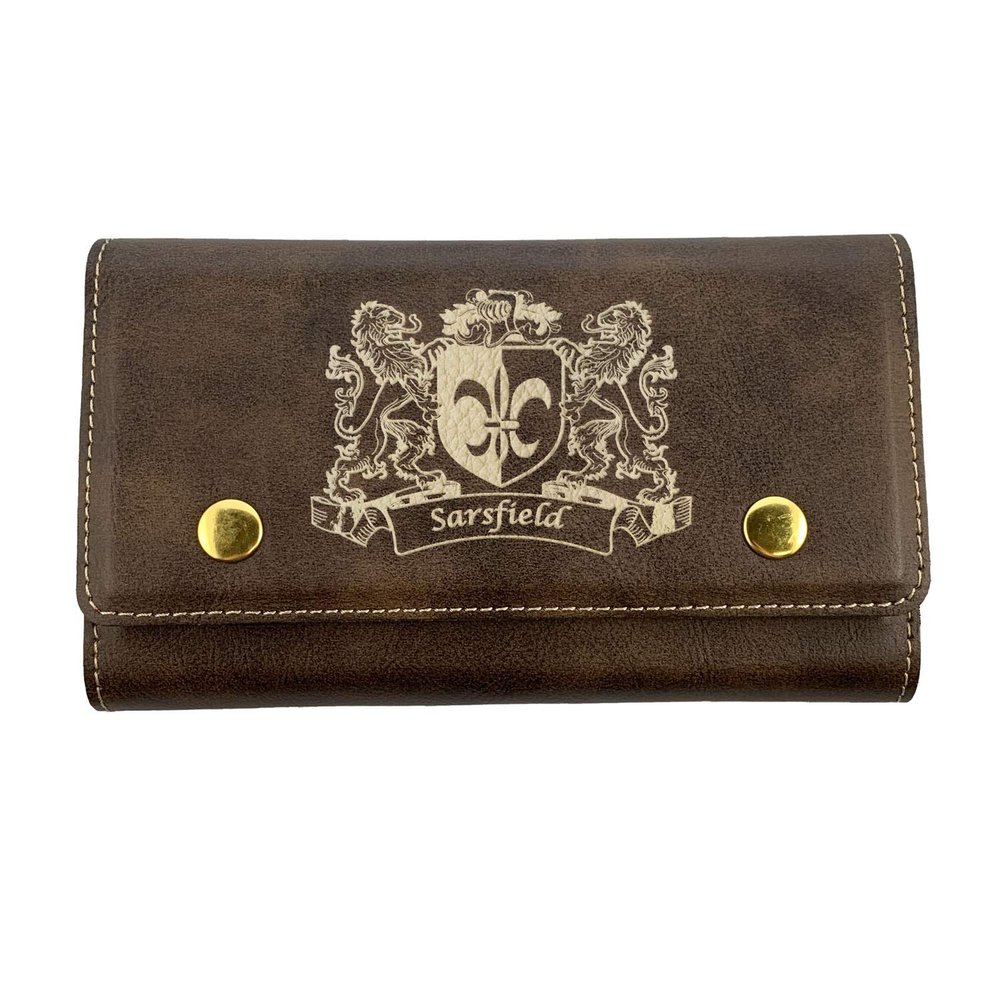 Sarsfield Irish Coat of Arms Leather Card & Dice Set