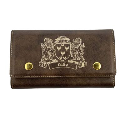 Lally Irish Coat of Arms Leather Card & Dice Set