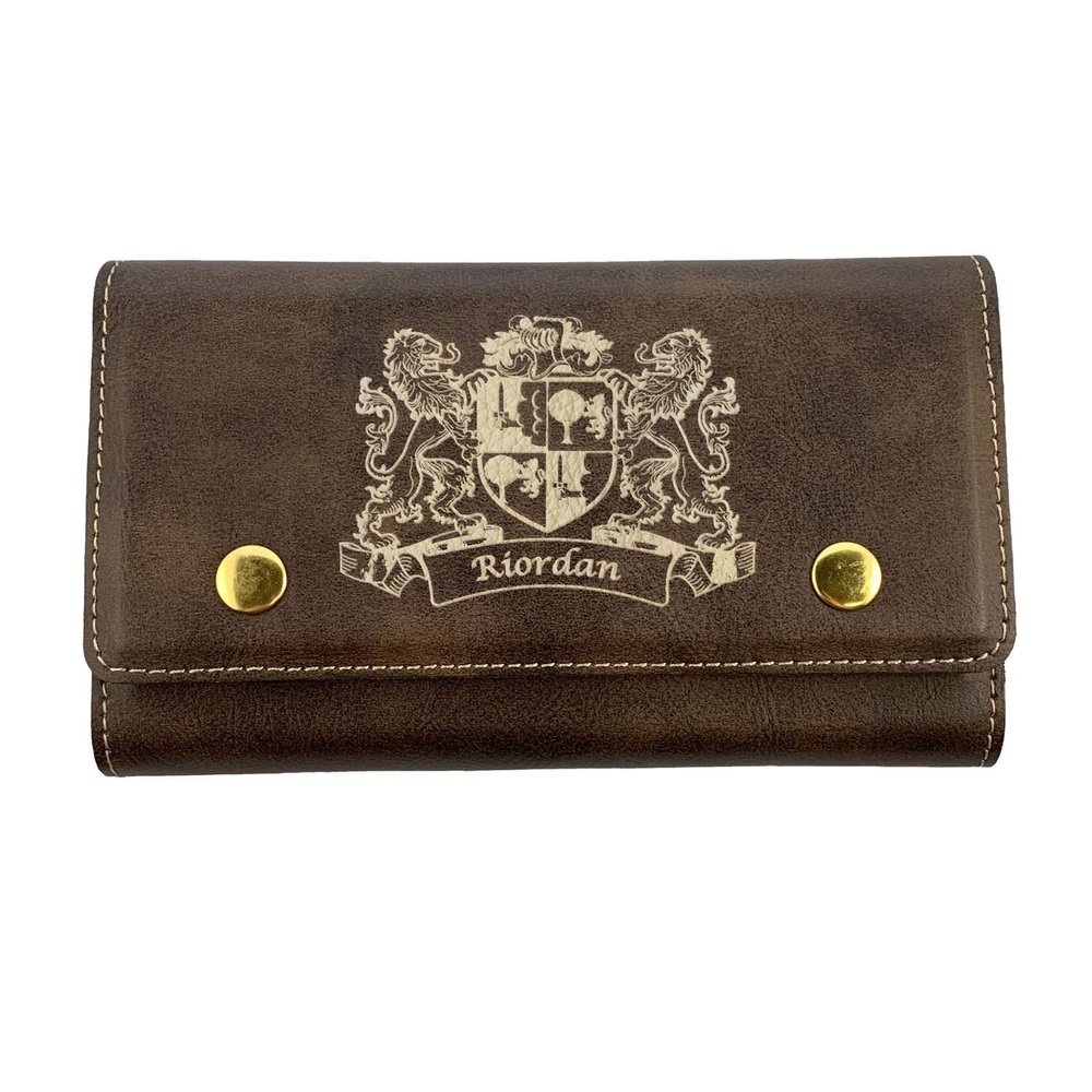 Riordan Irish Coat of Arms Leather Card & Dice Set
