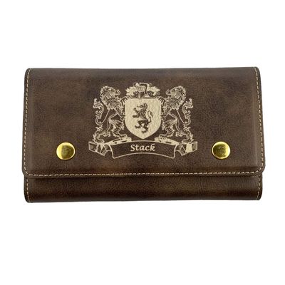 Stack Irish Coat of Arms Leather Card & Dice Set