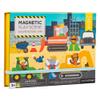 Petit Collage Magnetic Play Scene, Construction Site  Magnetic Game Board with Mix and Match Magnetic Animal Friends, Ideal for Ages 3+  Includes 2 Scenes and 40 Magnet Pieces view 4