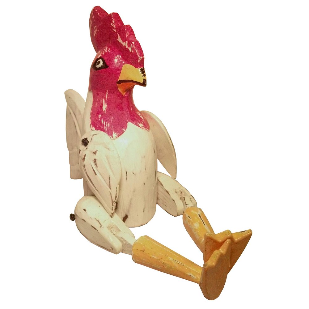 Cohasset Gifts & Garden 9" Wood Blizzard Mini Rooster Puppet