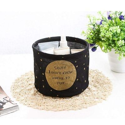 E-HOLISTIC LIFESTYLE Multifunctional Cotton Linen Desktop Storage Basket Sundries Toy