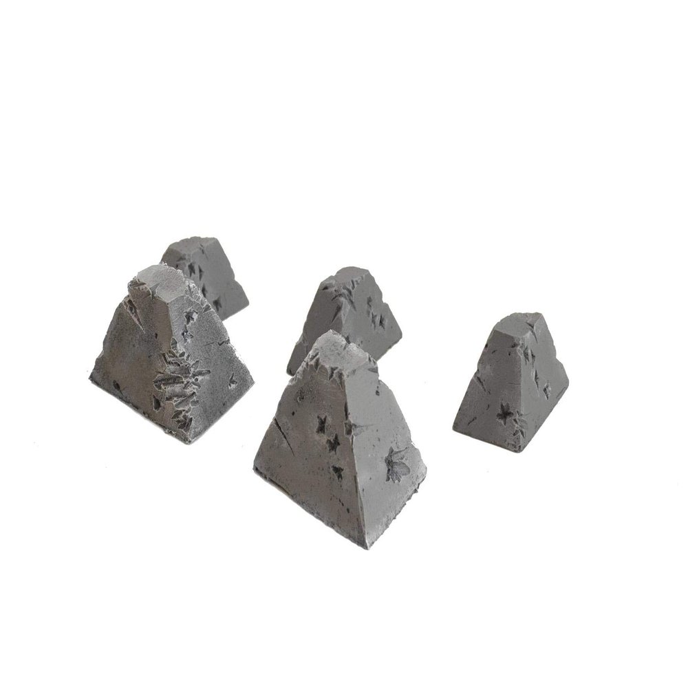 War World Gaming World at War Damaged Dragon's Teeth Tank Trap (Choose Size and Quantity) - 28mm WW2 Wargame Terrain