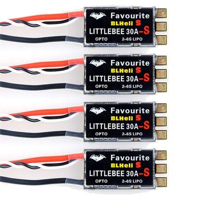 Hockus Accessories 4pcs Original FVT LITTLEBEE BLlheli-s Spring 30A ESC 2-6S Supports Mulitshot DSHOT Oneshot42 OneShot125 Multicopter - (Color: 4PCS)