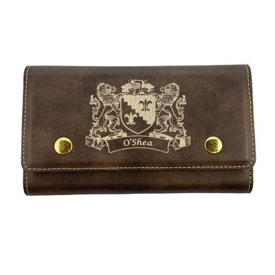 O'Shea Irish Coat of Arms Leather Card & Dice Set