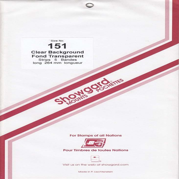 Showgard Strip Style Clear Stamp Mounts Size 151/264