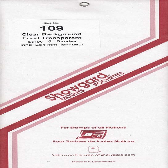 Showgard Strip Style Clear Stamp Mounts Size 109