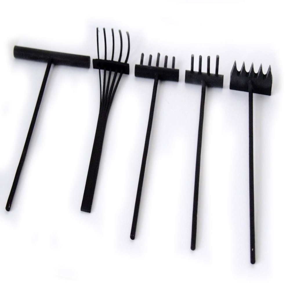 JOICE GIFT Desktop Mini Zen Garden Tools Art Kit Set Decor Accessories Rake, Pushing Sand Rake