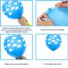 100 Pieces 12 Inch Blue and White Cloud Balloons with 2 Rolls Plastic Ribbons Mid Blue with Clouds Matte Latex Balloons for Boys Girls Birthday Party Baby Shower Party Decorations Supplies view 3