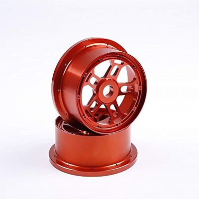 Hockus Accessories 1/5 Scale Losi 5ive-T / Rovan LT / KM X2 Alloy Wheel hub with beadlock - 2pcs/Set - 87087 - (Color: Orange)
